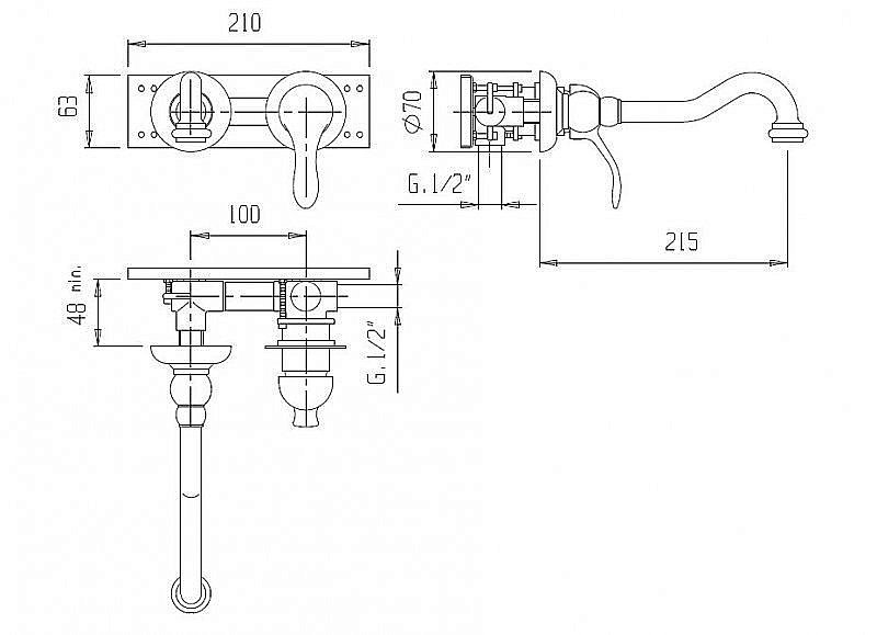 Смеситель для раковины Cezares Elite BLS1-01 M хром/ручка хром купить в интернет-магазине сантехники Sanbest