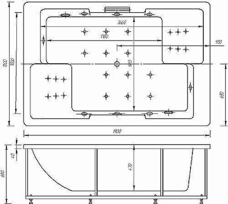 Ванна Aquatek Дорадо 190х130 DOR190-0000006 белая купить в интернет-магазине Sanbest