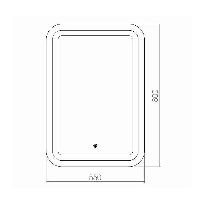 Зеркало Azario Мальта 55х80 с подогревом в ванную от интернет-магазине сантехники Sanbest