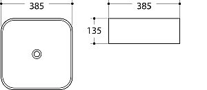 Раковина накладная Art&Max 38,5 AM-78110 белая купить в интернет-магазине Sanbest
