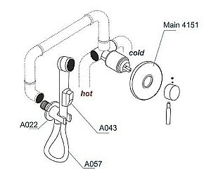Гигиенический душ WasserKRAFT Main A04157 купить в интернет-магазине сантехники Sanbest