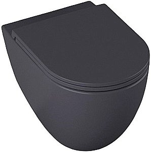 Унитаз подвесной Allen Brau Reality 4.32006.AN антрацит матовый, безободковый, с крышкой микролифт купить в интернет-магазине Sanbest