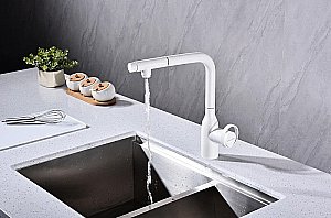 Смеситель для кухни Paulmark Urban Ur213104-WH белый матовый купить в интернет-магазине сантехники Sanbest