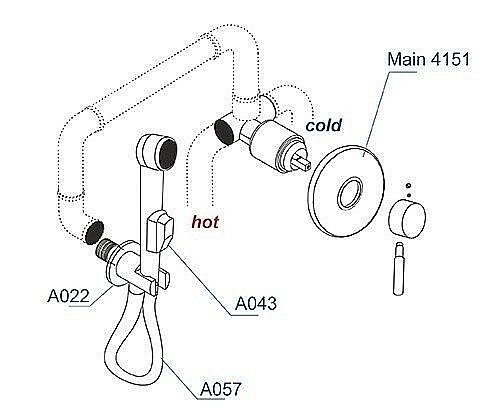 Гигиенический душ WasserKRAFT Main A04157 купить в интернет-магазине сантехники Sanbest