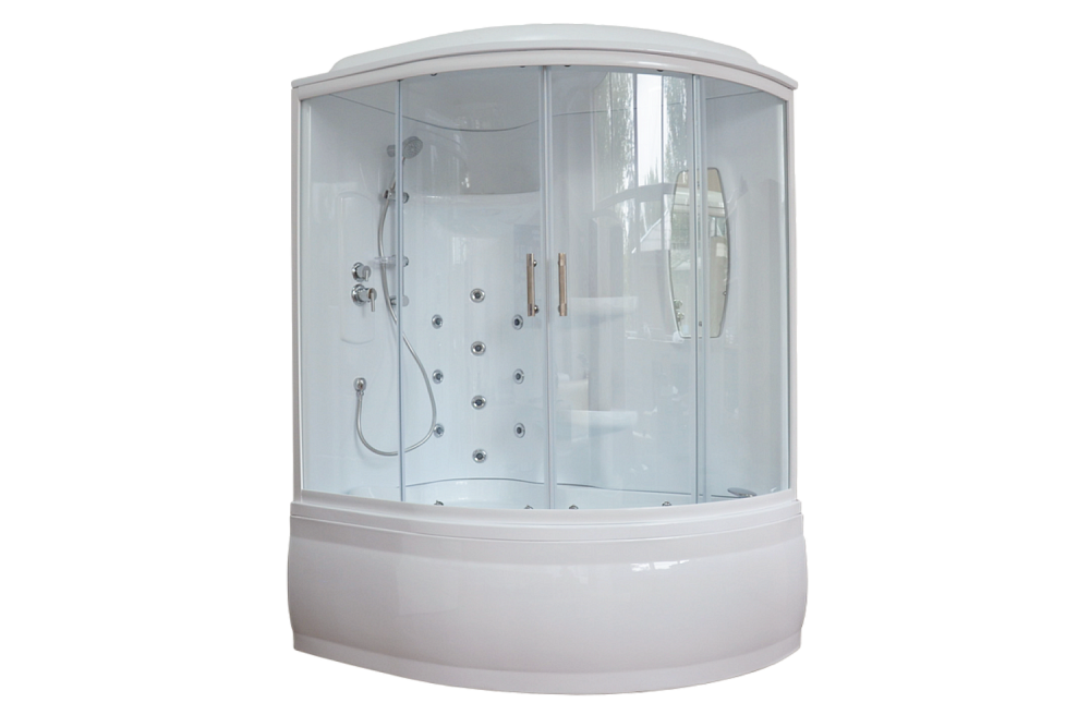 Душевая кабина Royal Bath RB140ALP-T 140x195 профиль белый/стекло прозрачное купить в интернет-магазине Sanbest