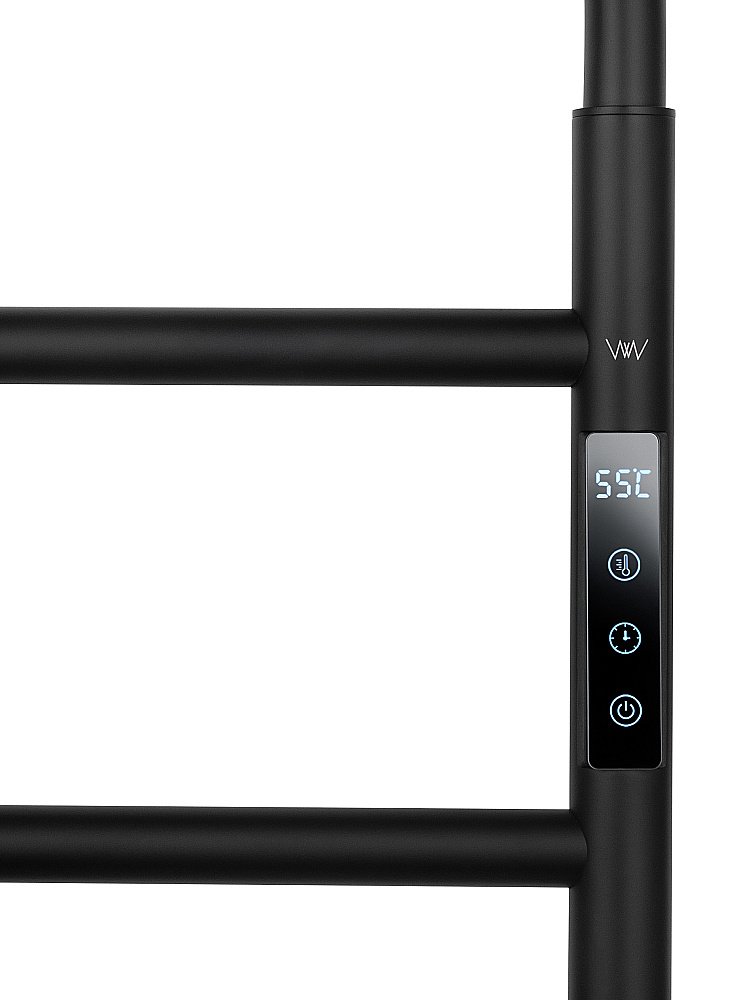 Полотенцесушитель электрический WONZON & WOGHAND WISMAR, Черный матовый (WW-AL201-MB) купить в интернет-магазине сантехники Sanbest