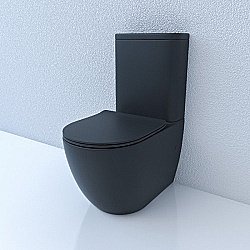 Унитаз напольный Esbano FORTEX-N ESUNFORTBM смыв торнадо, безободковый, с бачком, с крышкой микролифт, черный матовый купить в интернет-магазине Sanbest