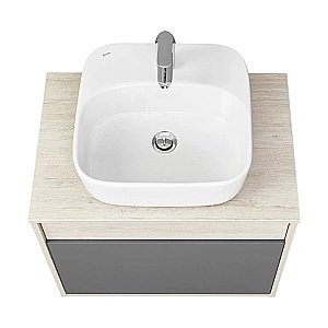 Тумба с раковиной Акватон Лофт Урбан 65 графит\орегон для ванной в интернет-магазине Sanbest