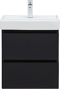 Тумба с раковиной Aquanet Вега 2.0 337952/301802 50 черный для ванной в интернет-магазине Sanbest
