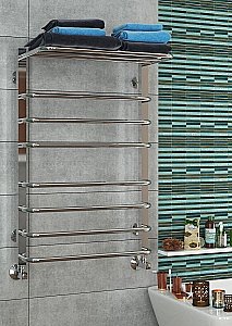 Полотенцесушитель водяной Terminus Арктур П8 500x796 с полкой купить в интернет-магазине сантехники Sanbest