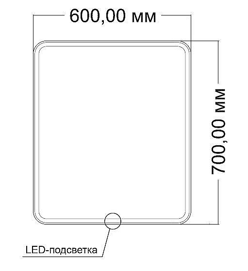 Зеркало LED Vincea VLM-3VC6007 60х70 в ванную от интернет-магазине сантехники Sanbest