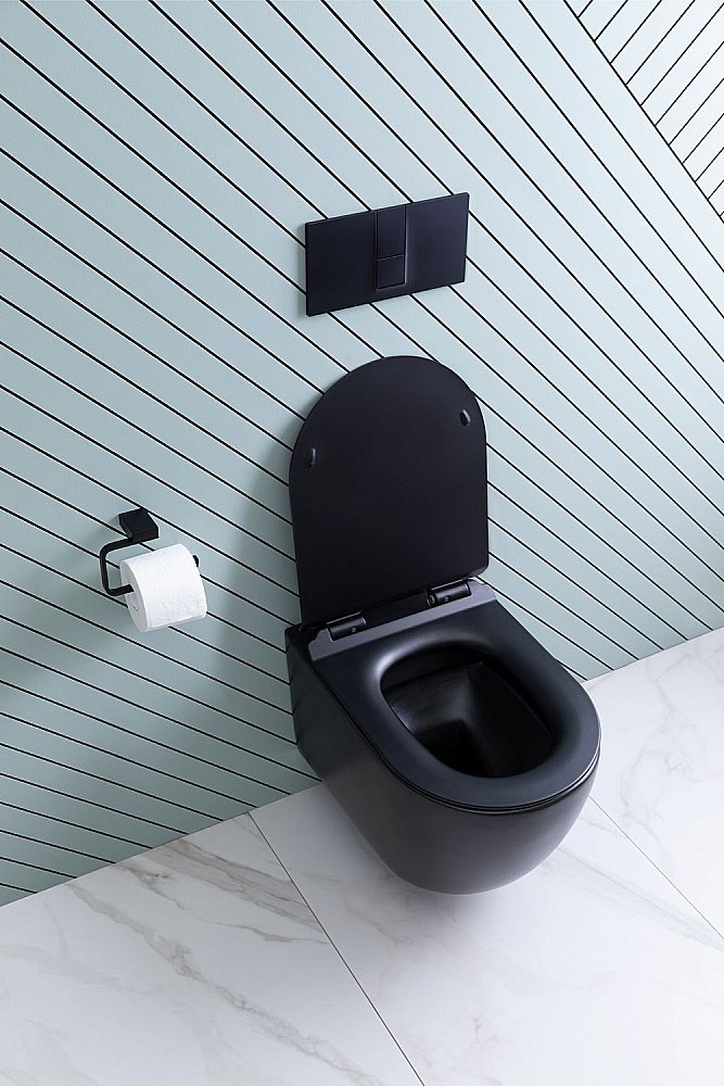 Унитаз подвесной Aquanet Rimless Cetus-BW BL-102N-WHT с крышкой микролифт, безободковый купить в интернет-магазине Sanbest