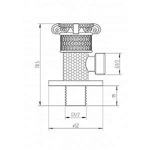 Запорный вентиль Milacio MC.008.BBR черная бронза купить в интернет-магазине сантехники Sanbest