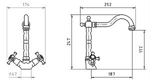Смеситель для раковины Migliore Prestige 31614 хром купить в интернет-магазине сантехники Sanbest