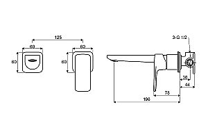 Смеситель для душа Excellent Keria 2014 CR купить в интернет-магазине сантехники Sanbest