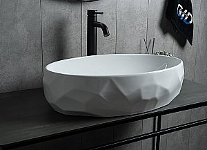 Раковина накладная Gid 9030wx белая купить в интернет-магазине Sanbest