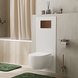 Система инсталляции для унитаза WasserKraft Glan 66TLT.010.ME.WH.RG03 с кнопкой розовое золото купить в интернет-магазине сантехники Sanbest