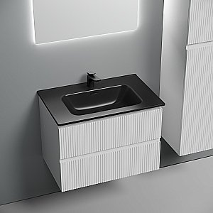 Тумба с раковиной Sancos Snob T 70 SNT70W белая матовая для ванной в интернет-магазине Sanbest