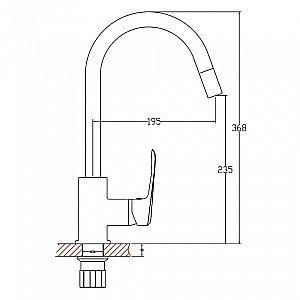 Смеситель для кухни Agger Glorious A1200100 хром купить в интернет-магазине сантехники Sanbest