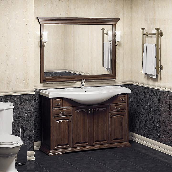 Зеркало Опадирис Риспекто 120 00-00007052 орех антикварный в ванную от интернет-магазине сантехники Sanbest