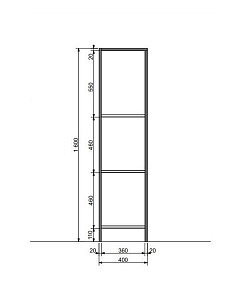 Стеллаж Эстет Comfort Loft 40 для ванной в интернет-магазине сантехники Sanbest