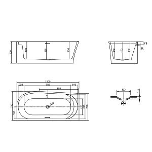 Ванна акриловая Vincea VBT-301-150 150х78 купить в интернет-магазине Sanbest