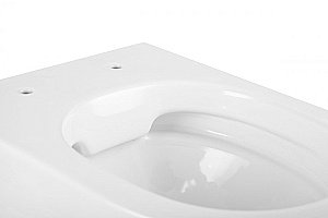 Унитаз подвесной ABBER BEQUEM AC1100 с крышкой микролифт, безободковый, белый купить в интернет-магазине Sanbest