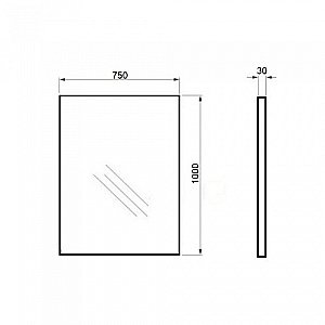 Зеркало Orange Capri OCT-75ZS в ванную от интернет-магазине сантехники Sanbest