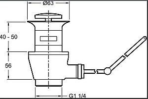 Донный клапан Jacob Delafon E78219-CP купить в интернет-магазине сантехники Sanbest