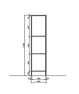 Стеллаж Эстет Comfort Loft 40 для ванной в интернет-магазине сантехники Sanbest