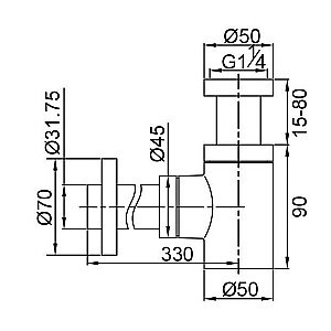 Сифон для биде Veragio Sbortis VR.SBR-8115.CR купить в интернет-магазине сантехники Sanbest