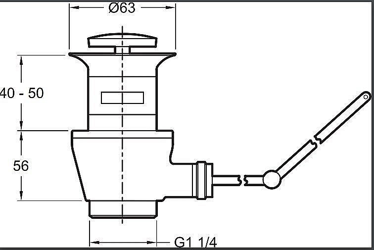 Донный клапан Jacob Delafon E78219-CP купить в интернет-магазине сантехники Sanbest