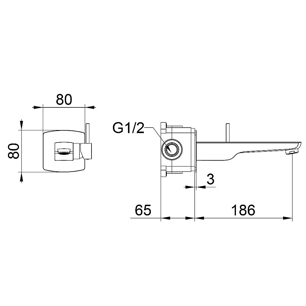 Смеситель для раковины WONZON & WOGHAND WW-88869031-1-CR хром купить в интернет-магазине сантехники Sanbest