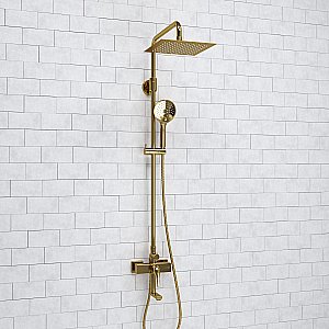 Душевая система WasserKRAFT Sauer A171.256.348.PG золото купить в интернет-магазине сантехники Sanbest