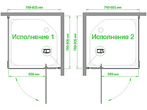 Душевой уголок Royal Bath RB HPVD-T-CH 80х80 стекло прозрачное/профиль хром купить в интернет-магазине Sanbest