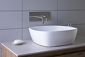 Раковина накладная Aquanet Trend-1 40 273683 белая купить в интернет-магазине Sanbest