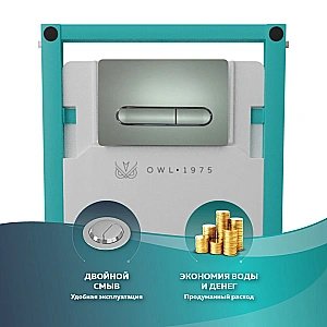 Кнопка для инсталляции OWL 1975 Mercury Knapp05MCM хром матовый купить в интернет-магазине сантехники Sanbest