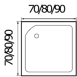 Душевой поддон River WEMOR 80/24 S купить в интернет-магазине Sanbest