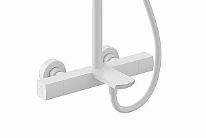 Душевая система Kaiser Cube 01382-4 белая матовая купить в интернет-магазине сантехники Sanbest