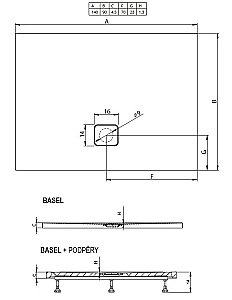 Душевой поддон Riho Basel 418 140x90 D005027005 белый купить в интернет-магазине Sanbest
