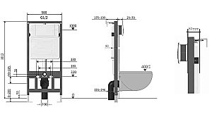 Инсталляция для унитаза Vincea VIS-601 купить в интернет-магазине сантехники Sanbest