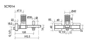 Смеситель для ванны и душа Sancos Nexus SC9014MB черный матовый купить в интернет-магазине сантехники Sanbest