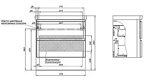 Тумба с раковиной Aquanet Эмбер 330467 80 белый матовый для ванной в интернет-магазине Sanbest