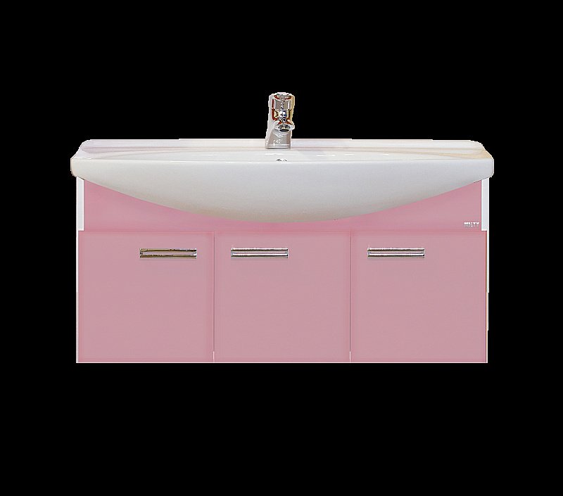 Тумба с раковиной подвесная Misty Джулия 105 розовая для ванной в интернет-магазине Sanbest