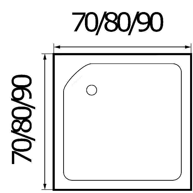 Душевой поддон River WEMOR 80/24 S купить в интернет-магазине Sanbest