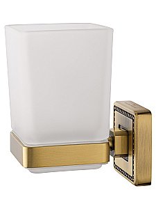 Стакан для зубных щеток с держателем WONZON & WOGHAND ROMA WW-7221 бронза купить в интернет-магазине сантехники Sanbest