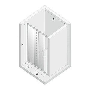 Душевая дверь NEW TRENDY NEW VARIA D-0189A 100 стекло прозрачное/профиль хром купить в интернет-магазине Sanbest