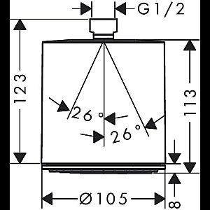 Верхний душ Hansgrohe Pulsify 24130700 белый матовый купить в интернет-магазине сантехники Sanbest