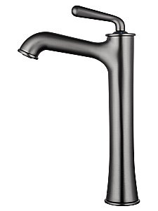 Смеситель для раковины высокий WONZON & WOGHAND STEAM, Темный графит (WW-88239008-BGM) купить в интернет-магазине сантехники Sanbest