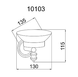 Мыльница Boheme Palazzo Bianco 10103 купить в интернет-магазине сантехники Sanbest